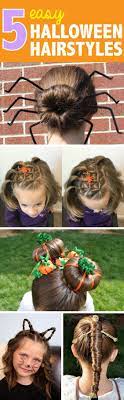Five Easy Halloween Hairstyles For Girls Halloween Hair Crazy Hair Hair Styles