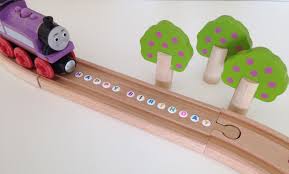 Personalized Brio Wooden Train Track Brio With Letter Beads By Woodpeckers Ch Wooden Train Track Wooden Train Wooden Train Set