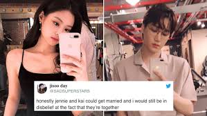 Нуна taennie jennie (blackpink) & taehyung (bts) • hold on • fmv смешные ateez #1. Are Exo S Kai Blackpink S Jennie Dating They Hinted At Their Relationship Months Ago