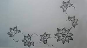 How To Draw Flower Designs Flower Border Design For Projects On Paper Youtube The collection contains elements of geber flowers and.