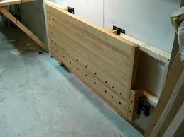 Tommy S Wall Mounted Folding Workbench The Wood Whisperer Folding Workbench Workbench Workbench Plans