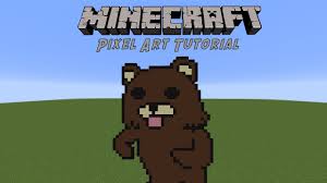 Minecraft Pixel Art Tutorial: Pedo Bear ...