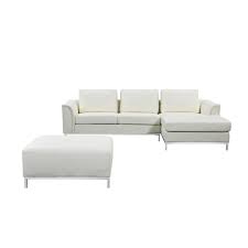 Entdecke schöne möbel und viele einrichtungsideen für dein wohnzimmer! Velago Ollon Cream Right Facing Leather Sectional Sofa The Home Depot Canada