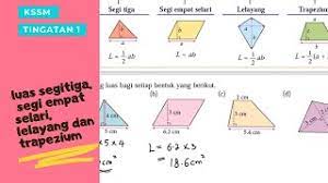 Mathematical formulae rumus matematik the following formulae may be helpful in answering the questions. Matematik Tingkatan 1 Luas Youtube
