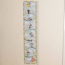 personalised repositionable monkey height chart