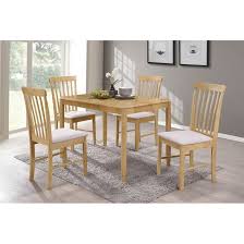 Whether you want matching chairs or a quirky mixture, made with oak have a variety of wooden, leather and fabric chairs. Three Posts Ankrum 4 Person Solid Oak Dining Set Reviews Wayfair Co Uk