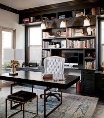 Black Built Home Office Traditional With Black Office Cabinets Masculine Home Offices Home Office Design Modern Home Office