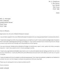 Market Research Analyst Cover Letter Example Icover Org Uk