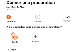 Procuration Donner Retirer Bloquer Assistance Orange