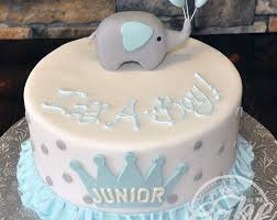Baby Elephant Baby Shower Themed Cake