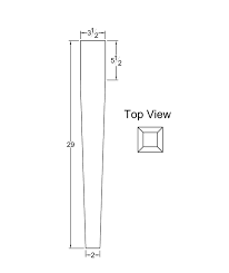 Tapered Dining Table Leg Dining Table Legs Table Legs Cottage Furniture