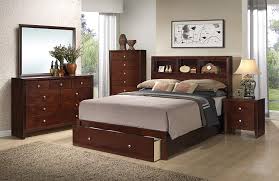 Infini Furnishings Wooden Bookcase Bed With Storage Platform California King Brown Home Kitchen Furnitur In 2020 Bedroom Set King Bedroom Sets Cherry Bedroom