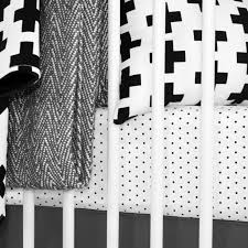 Black And White Crib Bedding Set Simple And To The Point The O L Dot Crib Sheet White Crib Bedding Black White Crib Sheets Modern Crib Sheets