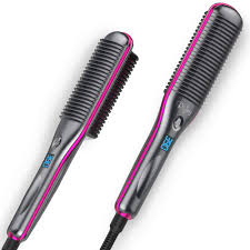 Instyler straight up ceramic straightening brush. Amazon Com Hair Straightener Brush Rifny Hair Straightening Comb With Anti Scald Auto Temperature Lock 3 Heat Levels 30s Fast Ceramic Heating Straightening Brush For Home Travel And Salon S10 Beauty