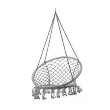 Black macrame hammock chair hanging woven cotton rope swing outdoor garden 120kg patio furniture. China Stable Fabric Macrame Hammock Swing Chair For Outdoor China Hammock Chair And Hammock Swing Chair Price