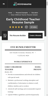 Maybe you would like to learn more about one of these? Early Childhood Teacher Resume 20 Guides Examples