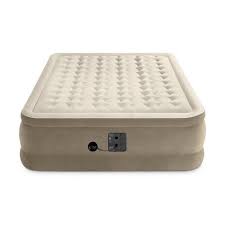 Intex Ultra Plush Fiber Tech Airbed Air Mattress Bed With Built In Pump Queen Target Air Mattress Air Bed Bed Mattress