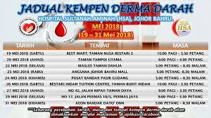 Jadual & lokasi derma darah di malaysia. Jadual Kempen Jadual Kempen Derma Darah Johor Bahru Facebook