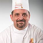 Caramel-lacquered veal sweetbread, caramelized prawns with orange,  "cromesquis" of morels and caramel, milk caramel whipped cream