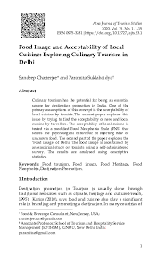 Culinary Tourism Research Papers Academia Edu