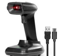 2D Wireless BT+2.4G High Performance Barcode Scanner with Charging Base -  V-HHBS-A1 - Black