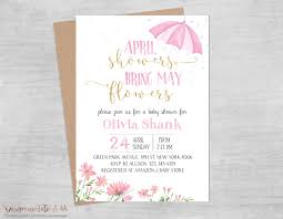 April Showers Bring May Flowers Baby Shower Invitation Etsy Flower Baby Shower Invites Spring Baby Shower Invitations Baby Shower Invitations
