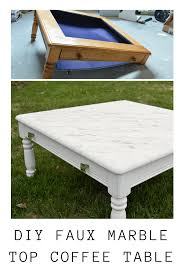 The customer wanted the table refinished and we made some cosmetic changes to update the look. How To Make A Faux Marble Top Coffee Table The Vanderveen House