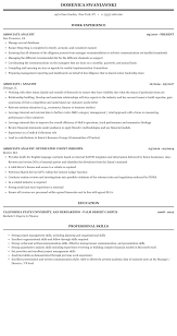 associate analyst resume sample