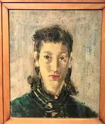 Richard Francis Lahey [1893-1978] American : Portrait of Anna E (Bauman)  Mattei [1906-1996] at 27 years old, 1933.