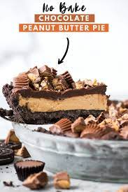 Peanut butter pie recipe ingredients. Chocolate Peanut Butter Pie No Bake 8 Ingredients