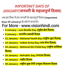 Improtant Days And Dates In Hindi Important Days And Dates List Of Important Days National And International Days