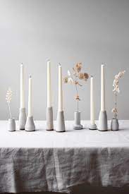 Minimal Taper Candle Holder Ceramic Candle Holders Diy Candle Holders Taper Candle Holders