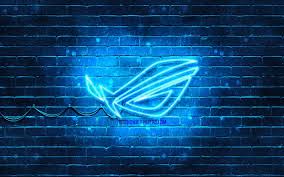 These are the best wallpapers for your pc gaming setup! Download Wallpapers Rog Blue Logo 4k Blue Brickwall Republic Of Gamers Rog Logo Brands Rog Neon Logo Rog For Desktop Free Pictures For Desktop Free