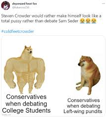 Steven crowder is being mocked online after he had a meltdown when he was tricked into debating sam seder on the latest episode of the h3 podcast with ethan klein. Y8zhy M3b1kbym