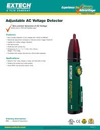 In order to avoid injury, prior to starting work on an electrical box such. Extech Instruments Dv30 Datasheet Manualzz