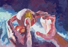 A Digital Print Of The Original Gouache Painting Of The Famous Peach Scene From The Movie Call Me By Your Name A In 2020 Gouache Painting Name Paintings Name Drawings