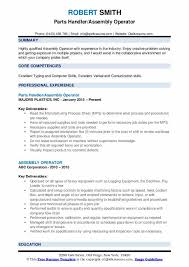 assembly operator resume samples
