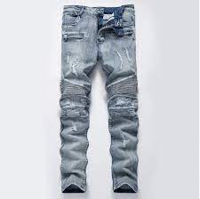 Men S Distressed Ripped Skinny Jeans Fashion Designer Mens Shorts Jeans Slim Motorcycle Moto Biker Causal Mens Mens Straight Jeans Mens Cargo Jeans Mens Jeans