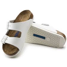 Birkenstock Arizona White Leather Arizona Natural Leather White Leather Natural Leather Platform Sandals