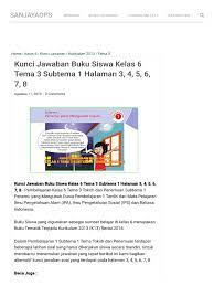 Maybe you would like to learn more about one of these? Kunci Jawaban Buku Siswa Kelas 6 Tema 3