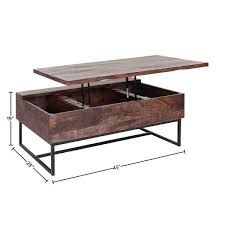 Coffee table rectangular coffee table hot sale new style coffee table furniture glass rectangular coffee table with gold stainless steel frame for living room. Singham Handmade Acacia Iron Lift Top Coffee Table With Storage Overstock 32405213
