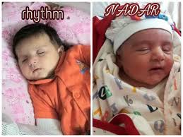 God has blessed us with a beautiful daughter ...Nadar ...she is xerox copy  of her elder sister Rhythm ....bless you my both cuties .....