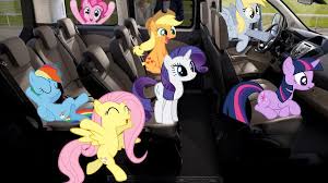 Mane 6 With Derpy In A Car By Macgrubor On Deviantart Mane Derpy My Little Pony