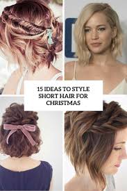 After a major haircut, it's totally normal to panic the first time you wash your hair and lose the perfect or maybe you've never ventured in to short haircut territory before, and don't even know what style you should ask your hairstylist for. 15 Ideas To Style Short Hair For Christmas Styleoholic