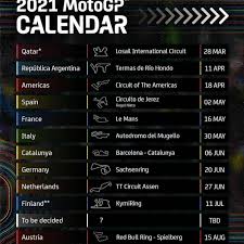 Calendario Motogp 2021 Date E Orari Diretta Tv Gran Premi Sky E Tv8 Stadiosport It