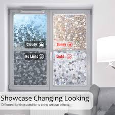 Suitable for both commercial and residential purposes. By 78 7in Rabbitgoo Privacy Window Film Decorative Window Film Static Cling Window Film 17 7in 3d Pebble Glass Film For Home Kitchen Bedroom Home Decor Home Urbytus Com
