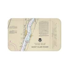 marine city nautical chart bath mat chart mugs