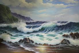 Gambar pemandangan laut yang indah pesona dunia. Wallpaper Lukisan Gelombang Laut Hd Unduh Gratis Wallpaperbetter