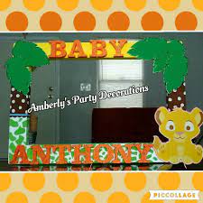 Baby Simba Baby Shower Frame Lion King Baby Shower Simba Baby Shower Baby Shower Frame