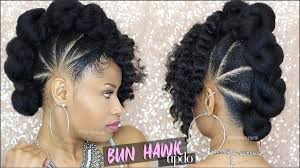 Themis hair afro puff drawstring ponytail for black women, high puff drawstring short ponytail bun for short natural hair, afro kinky curly ponytail hairpieces with clip in color 1b. Bad Azz Bun Hawk Updo Natural Hair Tutorial Everything Natural Hair